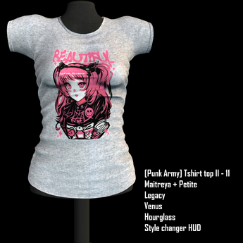 Second Life Marketplace - [Punk Army] Tshirt top II - 11